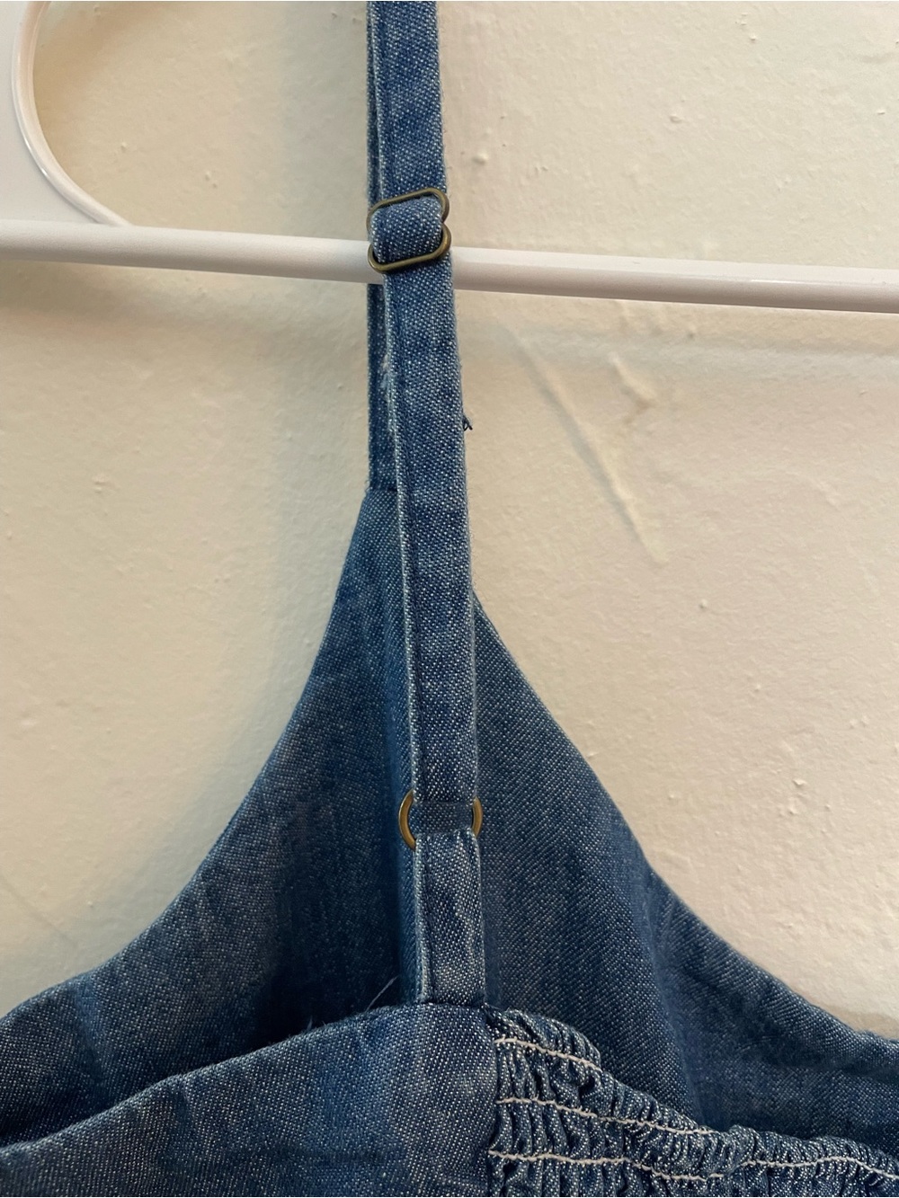 Wrangler Retro Denim/Chambray Tiered Spaghetti-Strap Prairie Dress - Picture 5 of 12